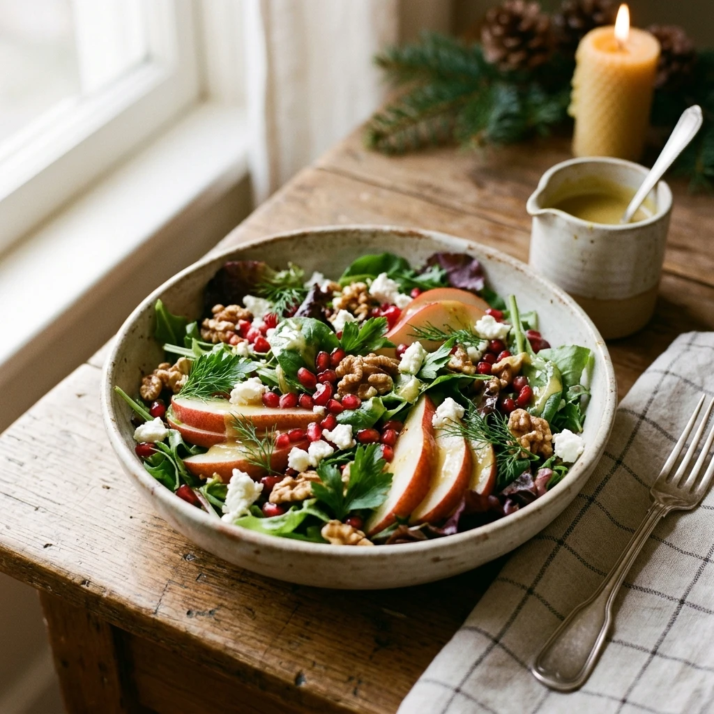 Christmas Salad with Honey Mustard Dressing