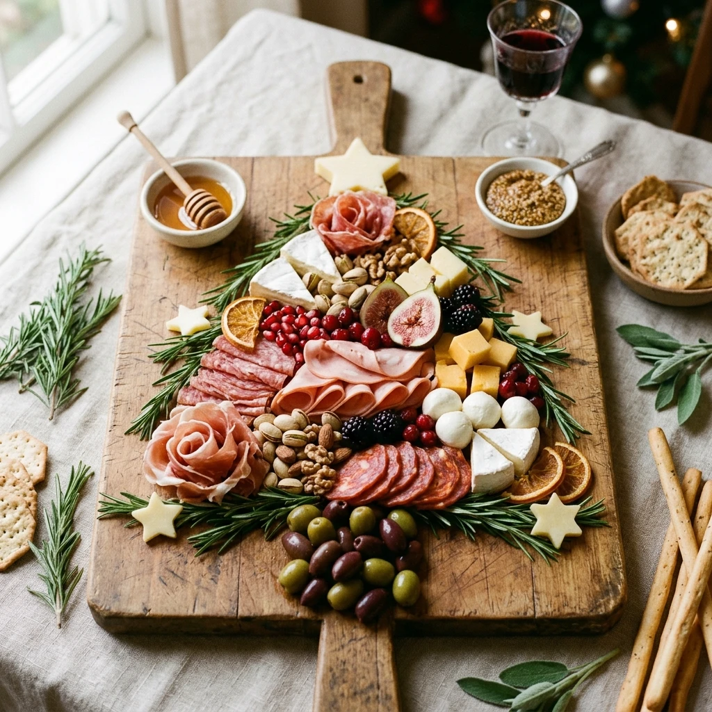 Christmas Tree Shaped Charcuterie