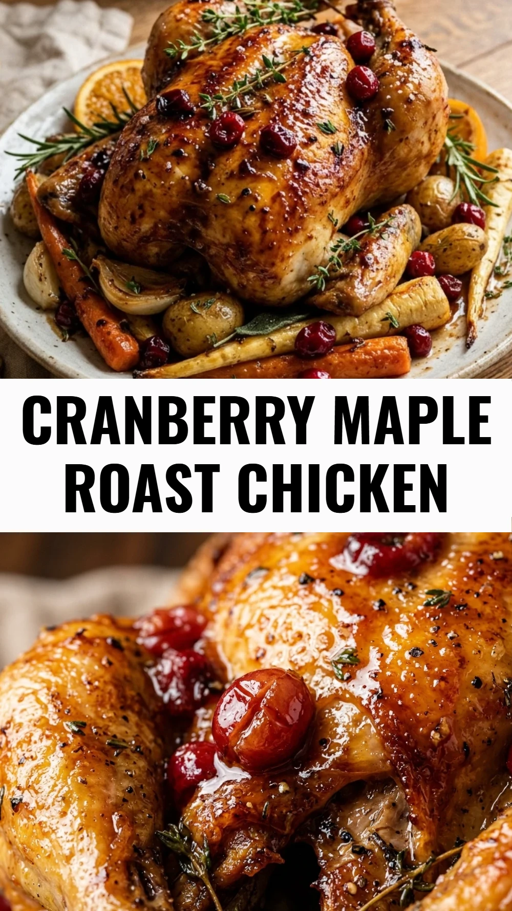 Cranberry Maple Roast Chicken