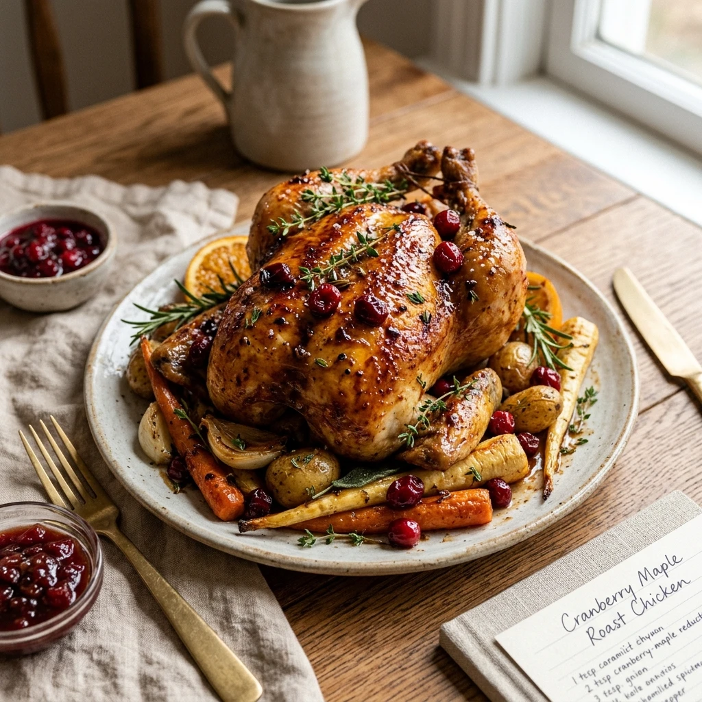Cranberry Maple Roast Chicken