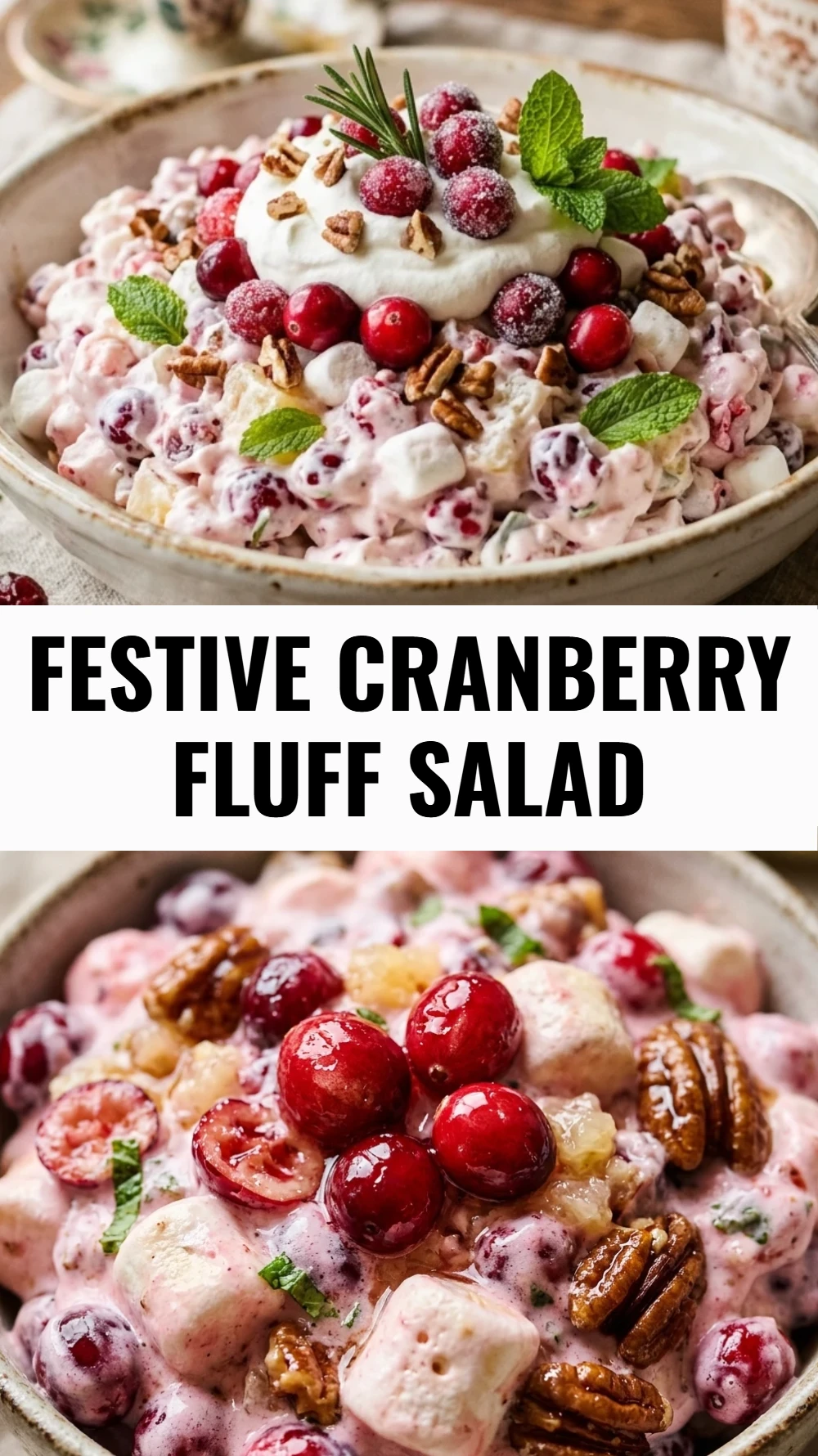Festive Cranberry Fluff Salad