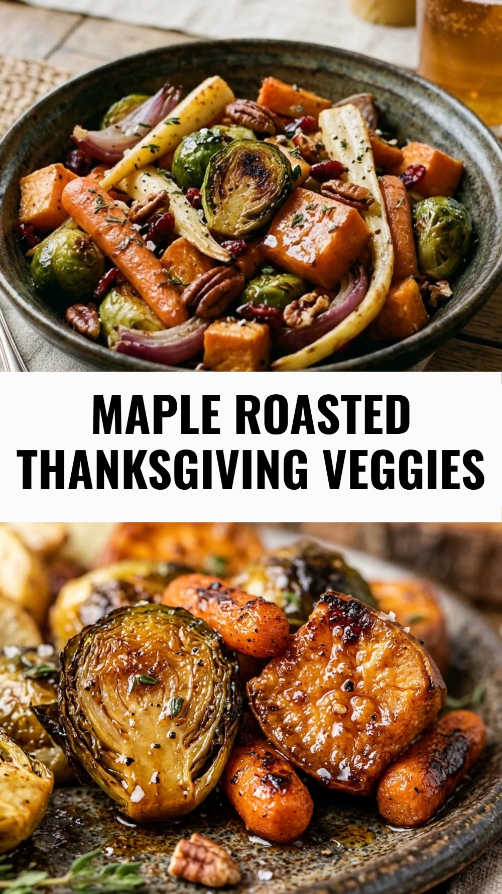 Maple Roasted Thanksgiving Veggies
