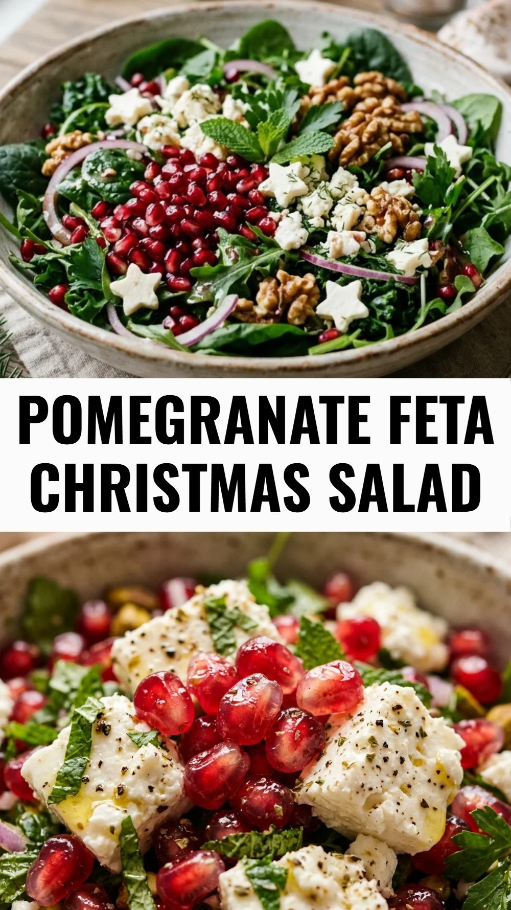 Pomegranate Feta Christmas Salad