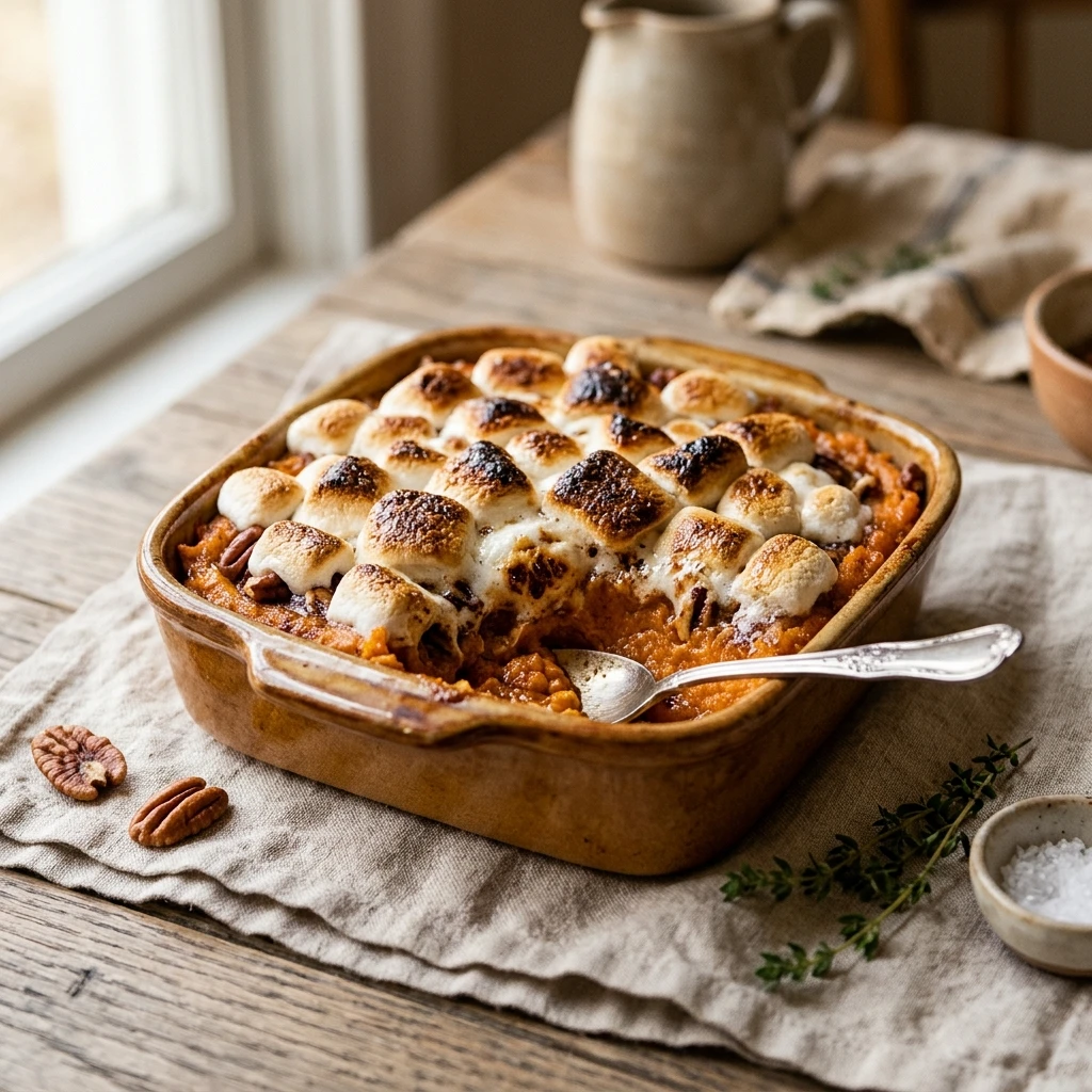 Sweet Potato Casserole with Marshmallows