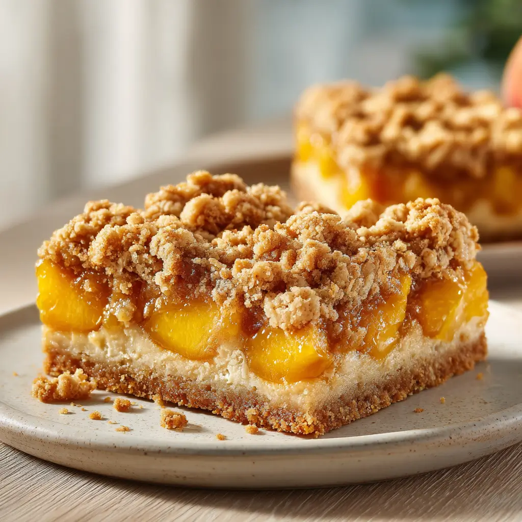 Peach Crumble Bars