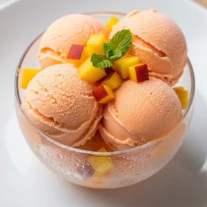 3 Ingredient Peach Sorbet