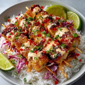 Bang Bang Chicken Skewers