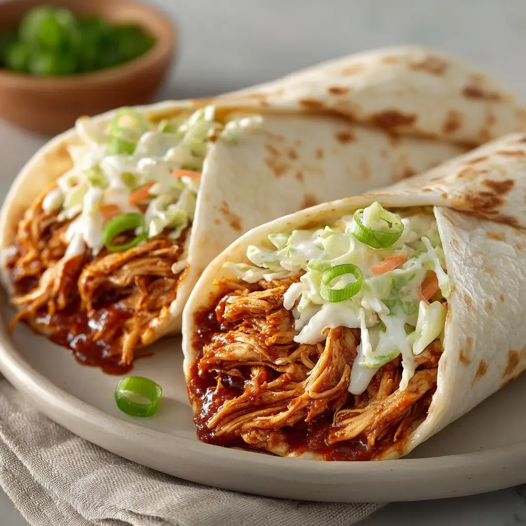 Bbq Chicken Coleslaw Wraps