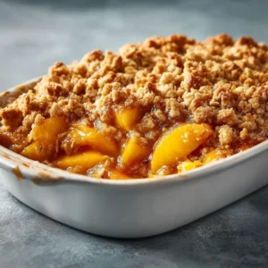 Dump And Bake Peach Cobbler