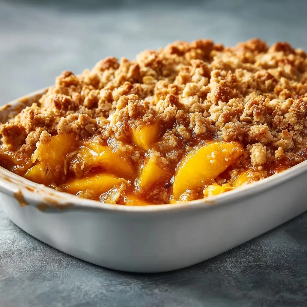 Dump And Bake Peach Cobbler