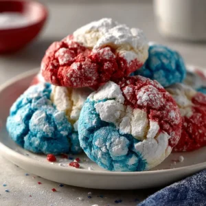 Patriotic Crinkle Cookies