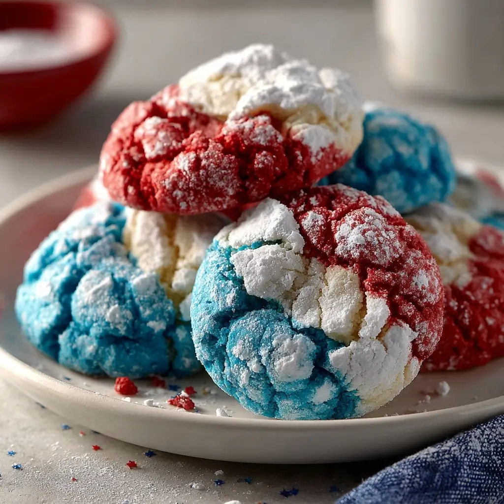 Patriotic Crinkle Cookies
