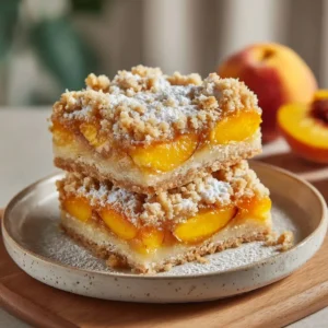 Peach Pie Crumble Bars