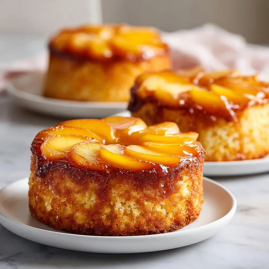 Peach Upside Down Mini Cakes