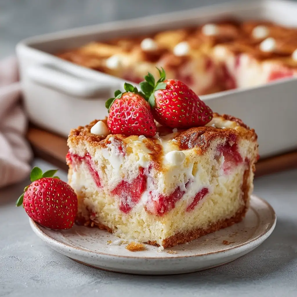 Strawberry Earthquake Cake