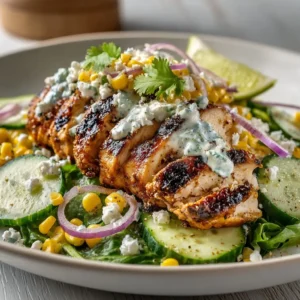 Street Corn Creamy Cucumber Chicken Salad