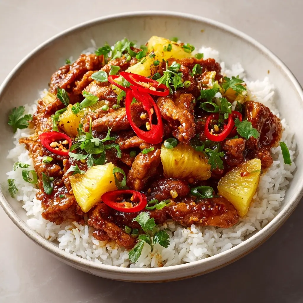 Sweet And Savory Pineapple Chicken And Rice