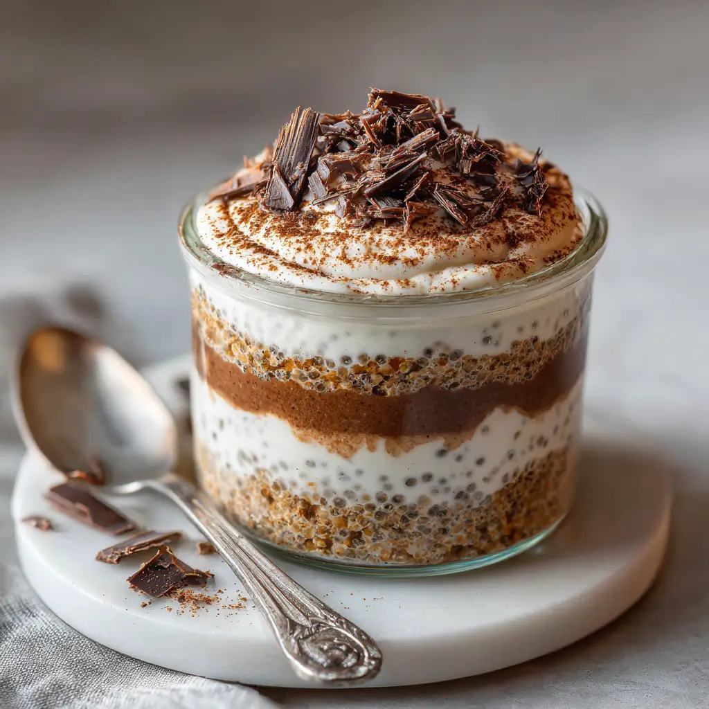 Tiramisu Chia Pudding With Greek Yogurt