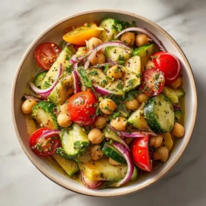 Chickpea And Avocado Salad — Light Summer Vegetarian Meal