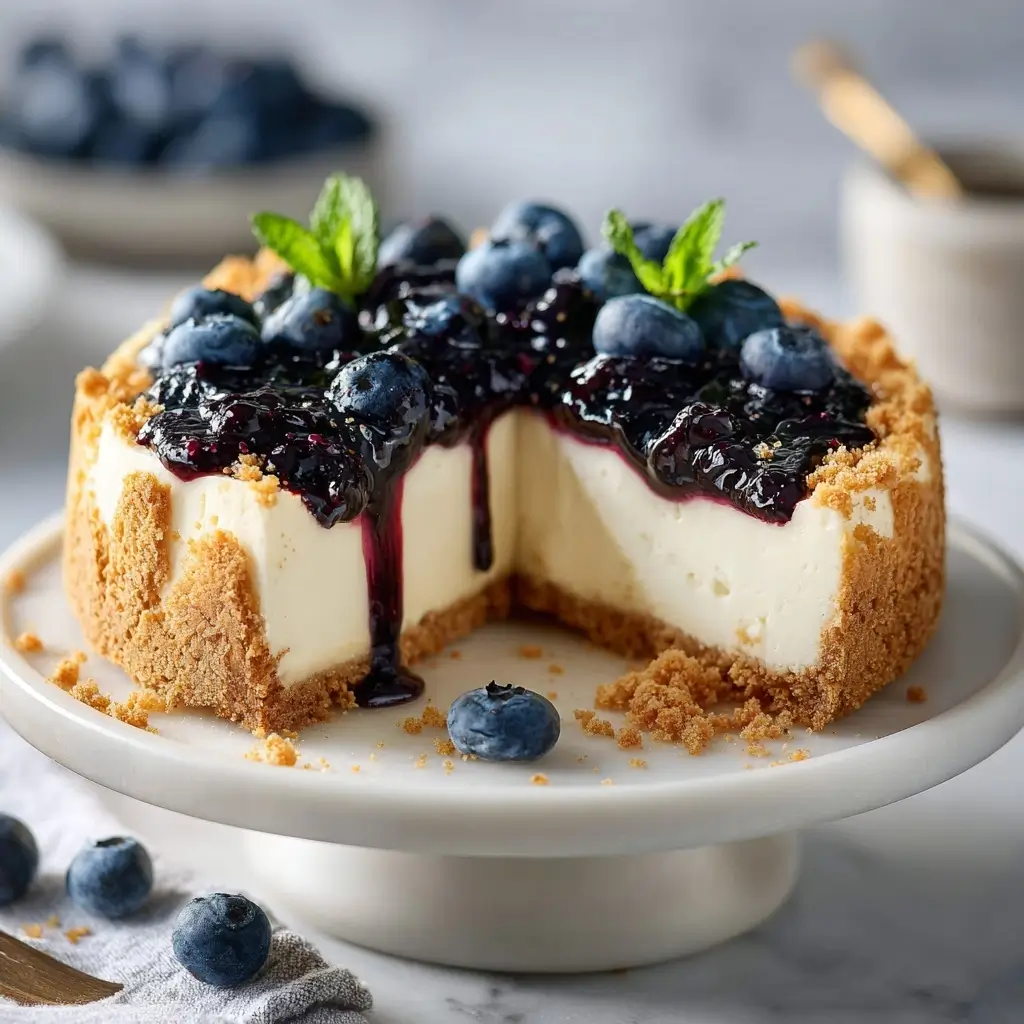 Classic Blueberry Cheesecake — Easy No Bake Version