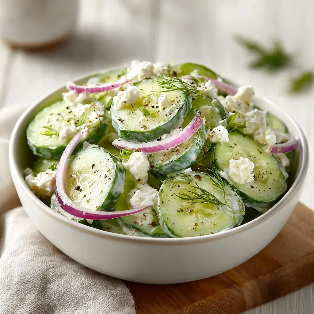 Creamy Cucumber Feta Salad For Easy Summer Lunches