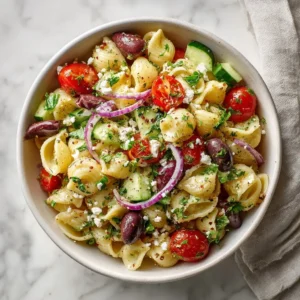 Easy Greek Pasta Salad With Feta — Cold Summer Side
