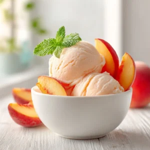 Fresh Peach Sorbet — 3 Ingredient Summer Treat
