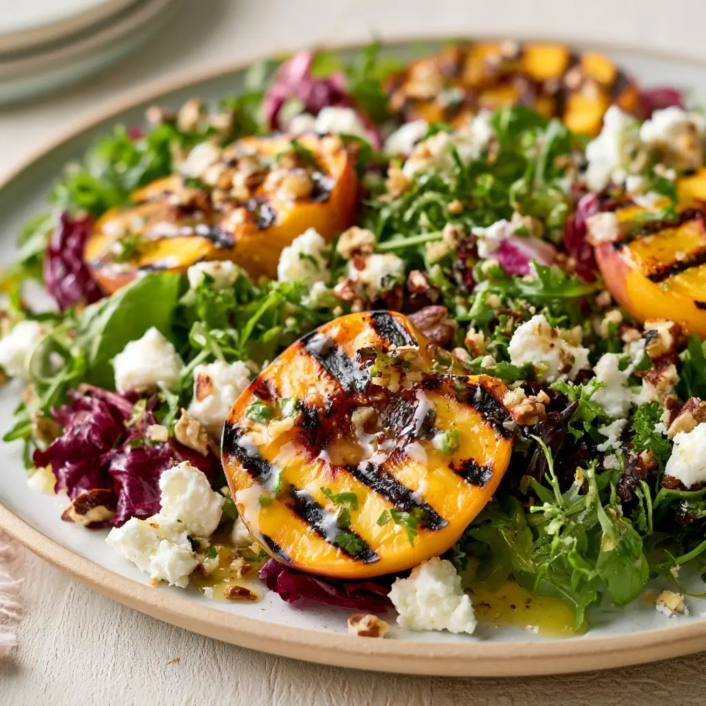 Grilled Peach Salad With Goat Cheese — Summer Entertaining