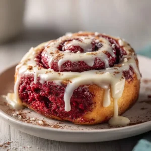 Heavenly Red Velvet Cinnamon Rolls