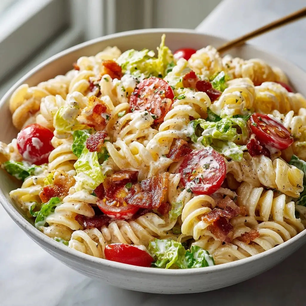 Loaded Blt Pasta Salad With Creamy Dressing