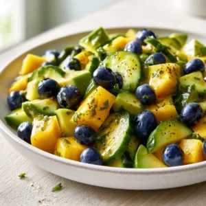 Mango Cucumber Salad With Blueberries And Avocado