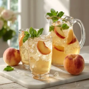 Sweet Peach Lemonade — Homemade Summer Drink Recipe