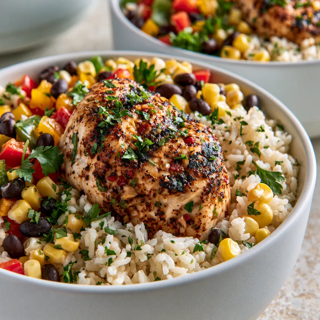 Family Favorite Cajun Chicken Bowls For Meal Prep