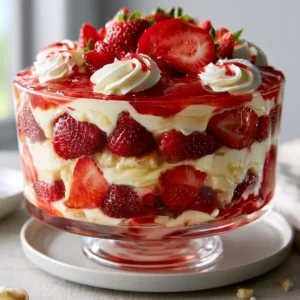 No Bake Creamy Strawberry Trifle For Potlucks And Parties