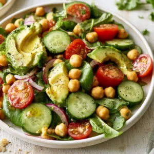 Simple Chickpea Avocado Salad Lunch Bowl For Busy Lunches