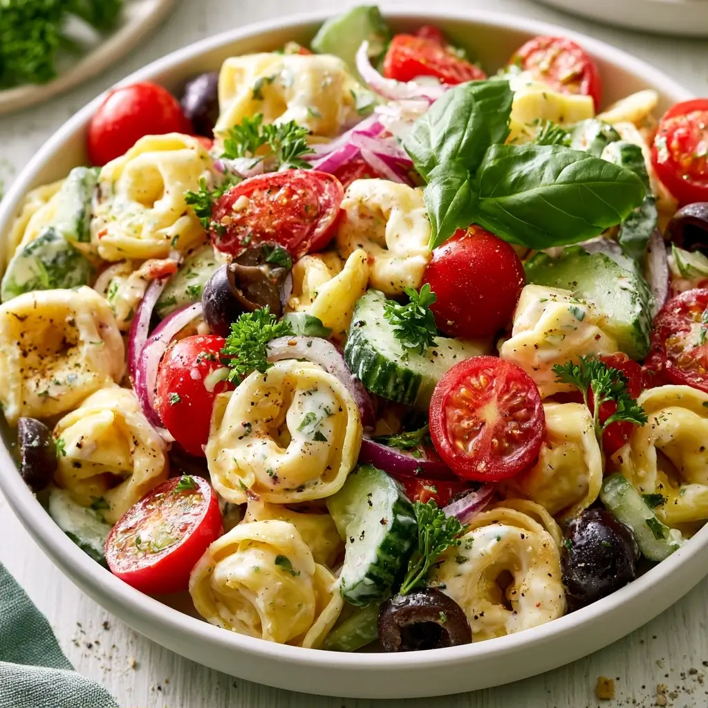 Simple Cold Tortellini Pasta Salad