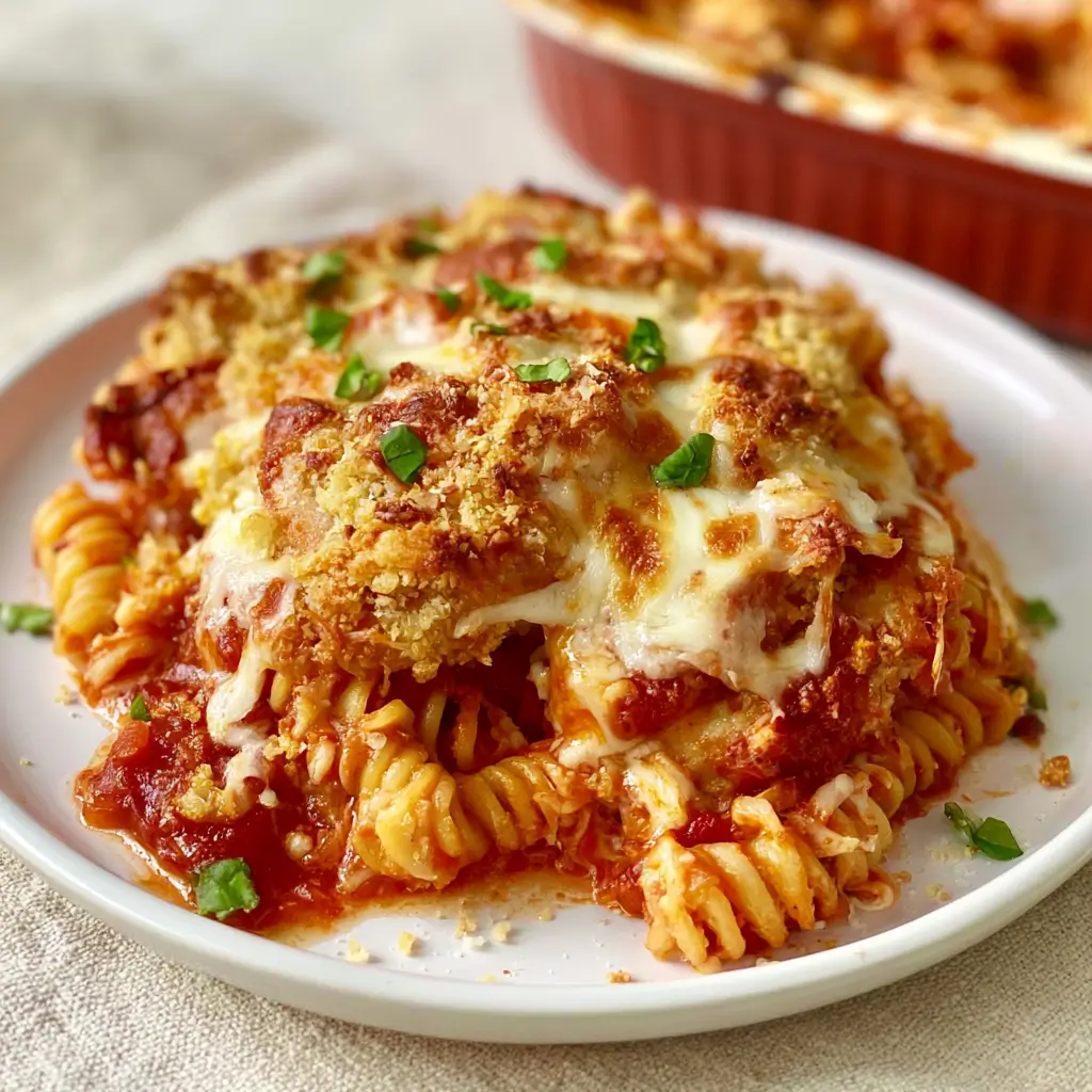 Chicken Parmesan & Pasta Casserole