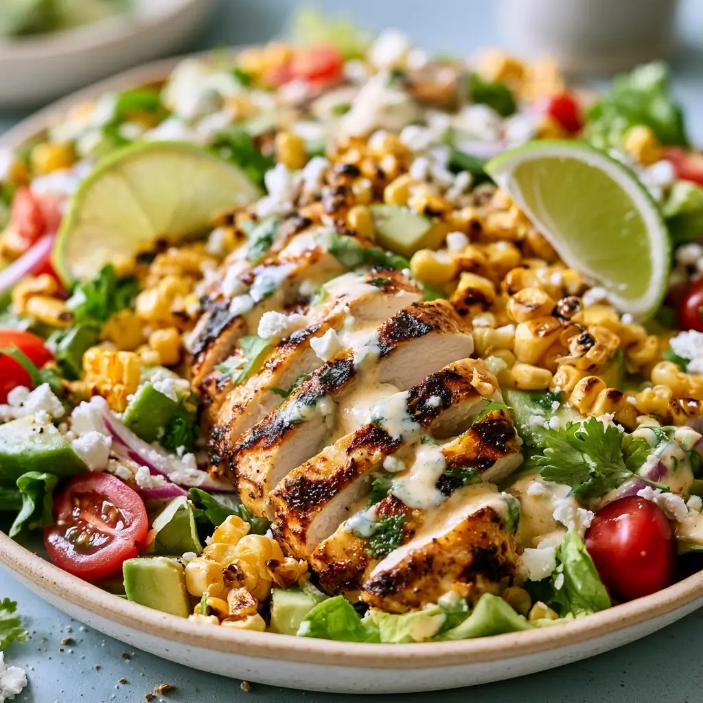 Fresh Street Corn Chicken Salad For High Protein Salads