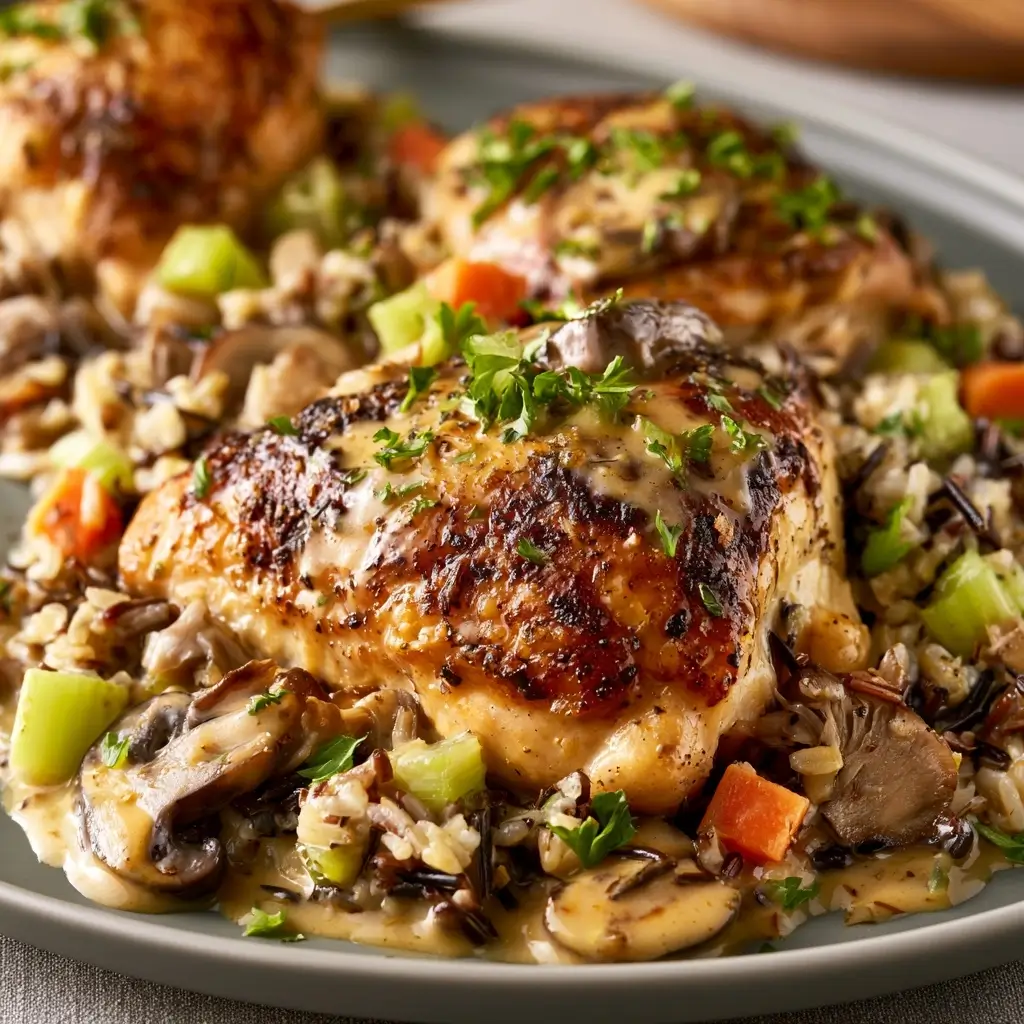 Golden One Pot Chicken And Wild Rice