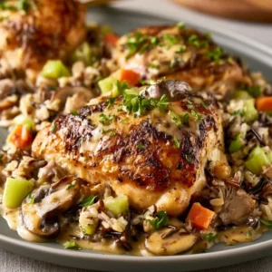 Golden One Pot Chicken And Wild Rice