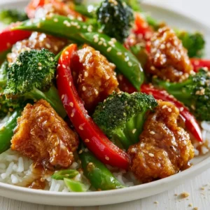 Golden Sesame Ginger Chicken Stir Fry