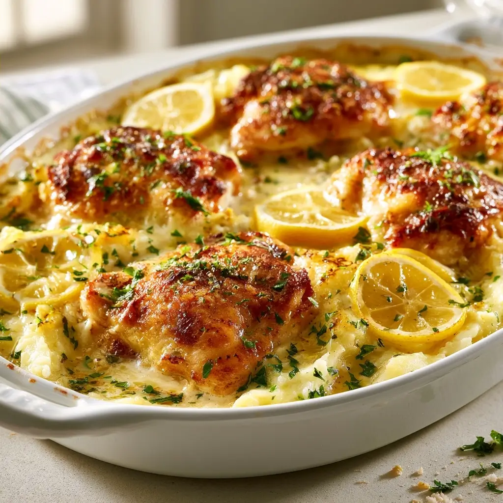 Simple Lemon Garlic Chicken Casserole For Easy Weeknight Cooking