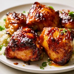 Sticky Honey Garlic Chicken Thighs