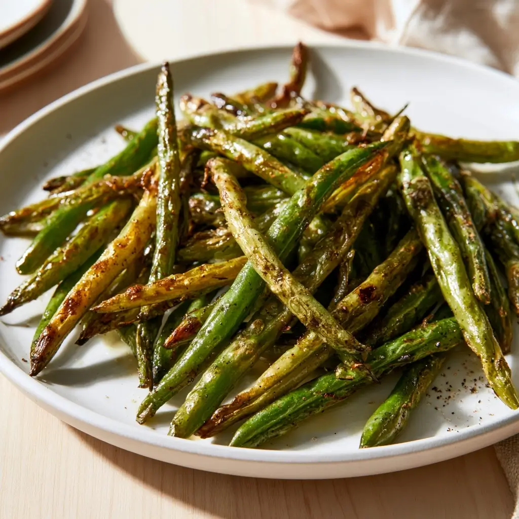 Crispy Oven Roasted Green Beans Recipe | Thanksgiving Side Dish