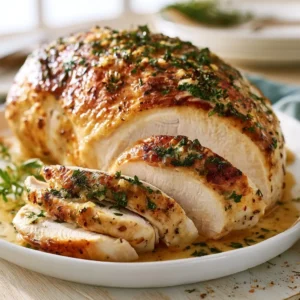 Garlic Butter Baked Turkey Breast
