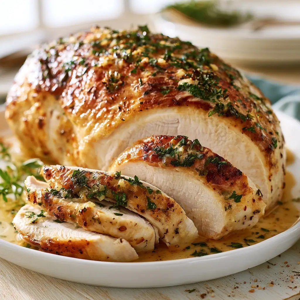 Garlic Butter Baked Turkey Breast