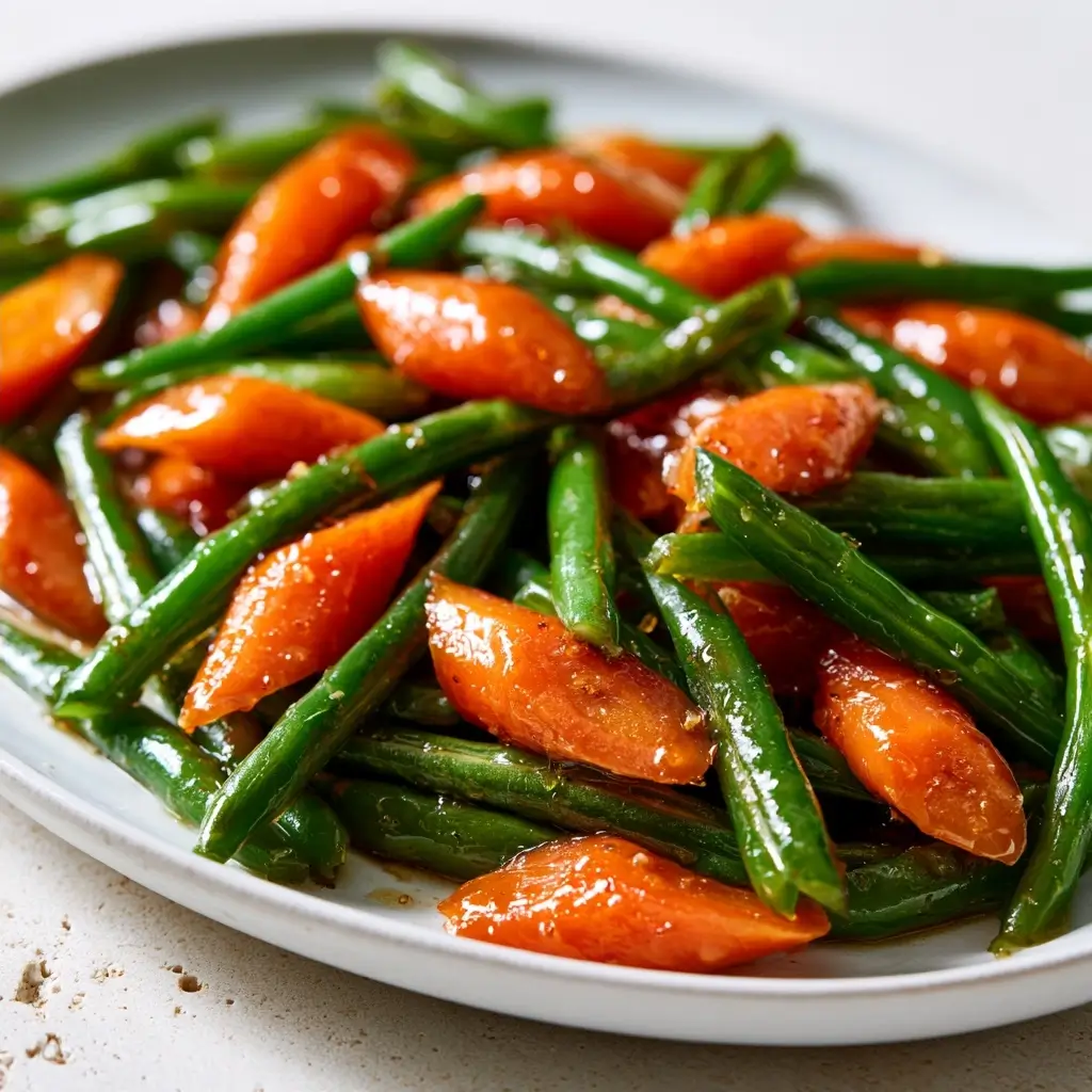 Honey Glazed Carrots And Green Beans | Easy Thanksgiving Side Dish