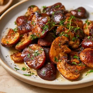 Roasted Mushrooms In A Browned Butter Sauce | Thanksgiving Side Dish To Try