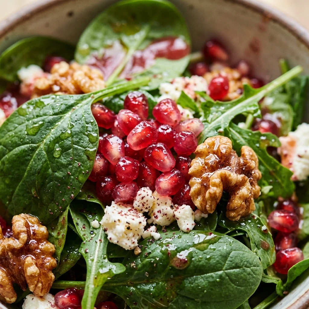 Festive Christmas Salad with Pomegranate Vinaigrette