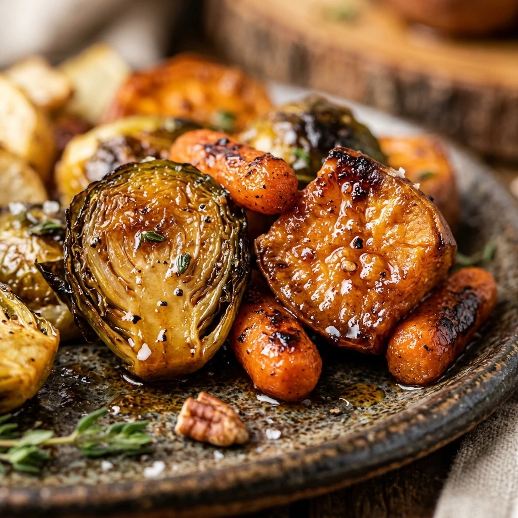 Maple Roasted Thanksgiving Veggies